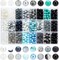 1080pcs 8mm Glass Beads 24 Color Black Bracelet Beads Rosary Beads Round Marble Loose Beads Crystal Spacers